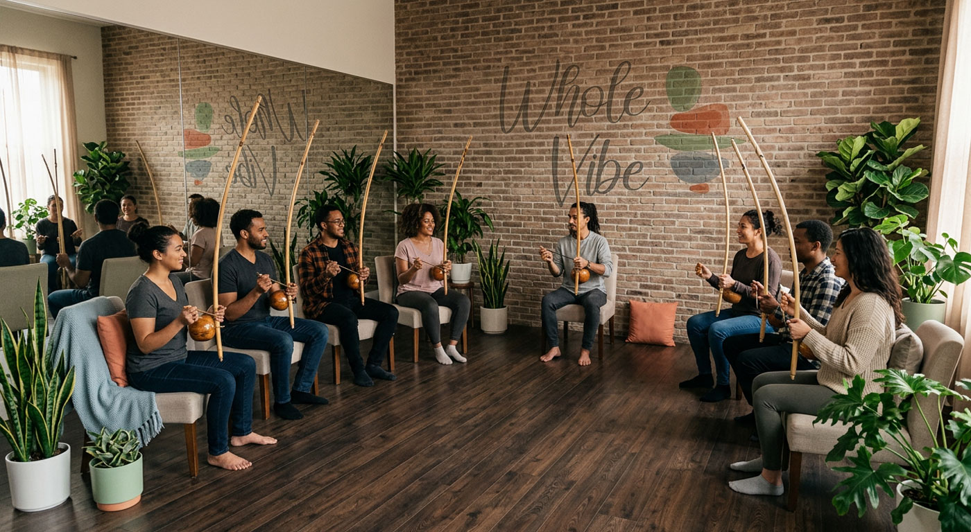 Berimbau classes at Whole Vibe in Emmaus, PA