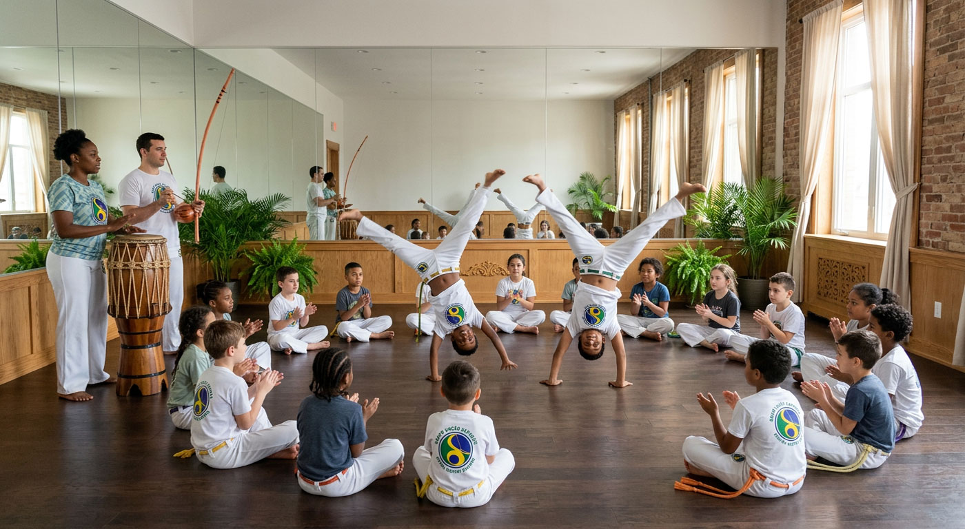 Kids capoeira classes at Whole Vibe in Emmaus, PA